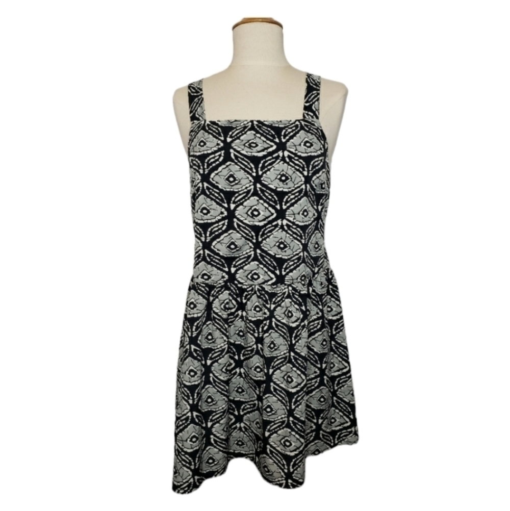 Band of Gypsies Square Neck Sundress Tribal Print Open Strappy Back Small